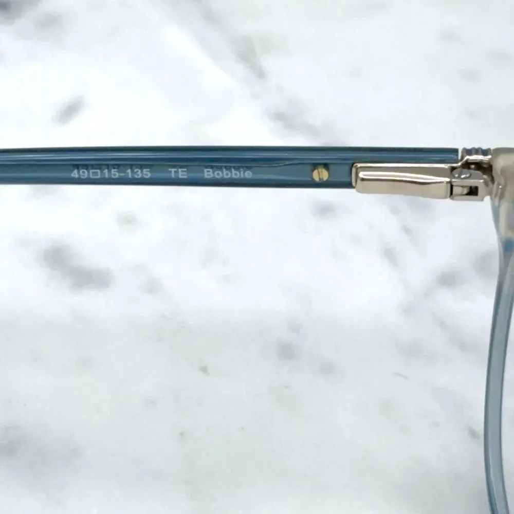 Lilly Pulitzer Bobbie TE Teal Blue Tort Marble Eyeglasses Frames Only 49-15-135